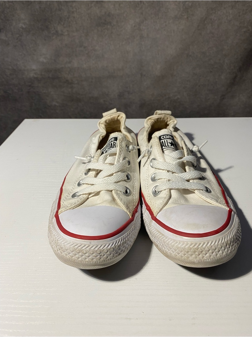 Converse Chuck Taylor Shoreline Womens Size 8 White Canvas Slip On Shoes